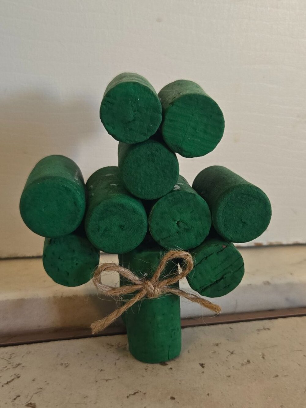 Brand New Hand Crafted Shamrock Clover Decor Created from Wine Corks